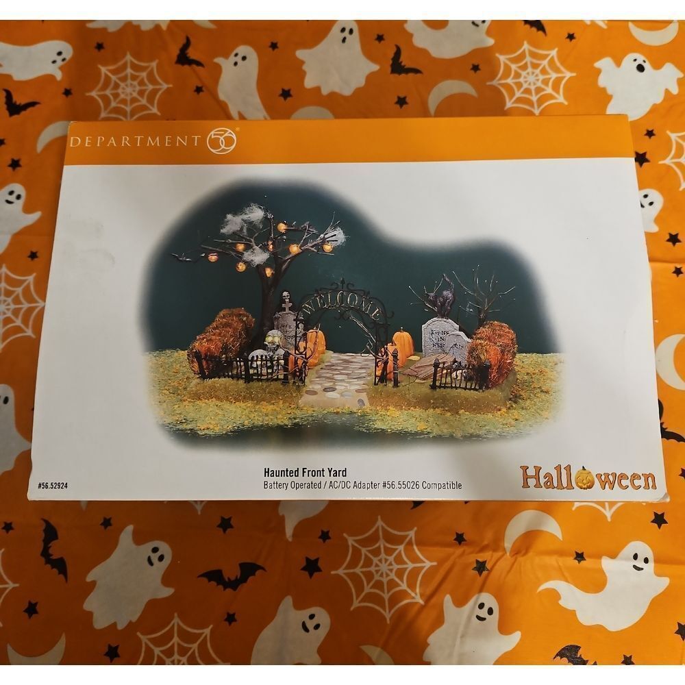 Department 56 "Haunted Front Yard" Light Up Village Accessories